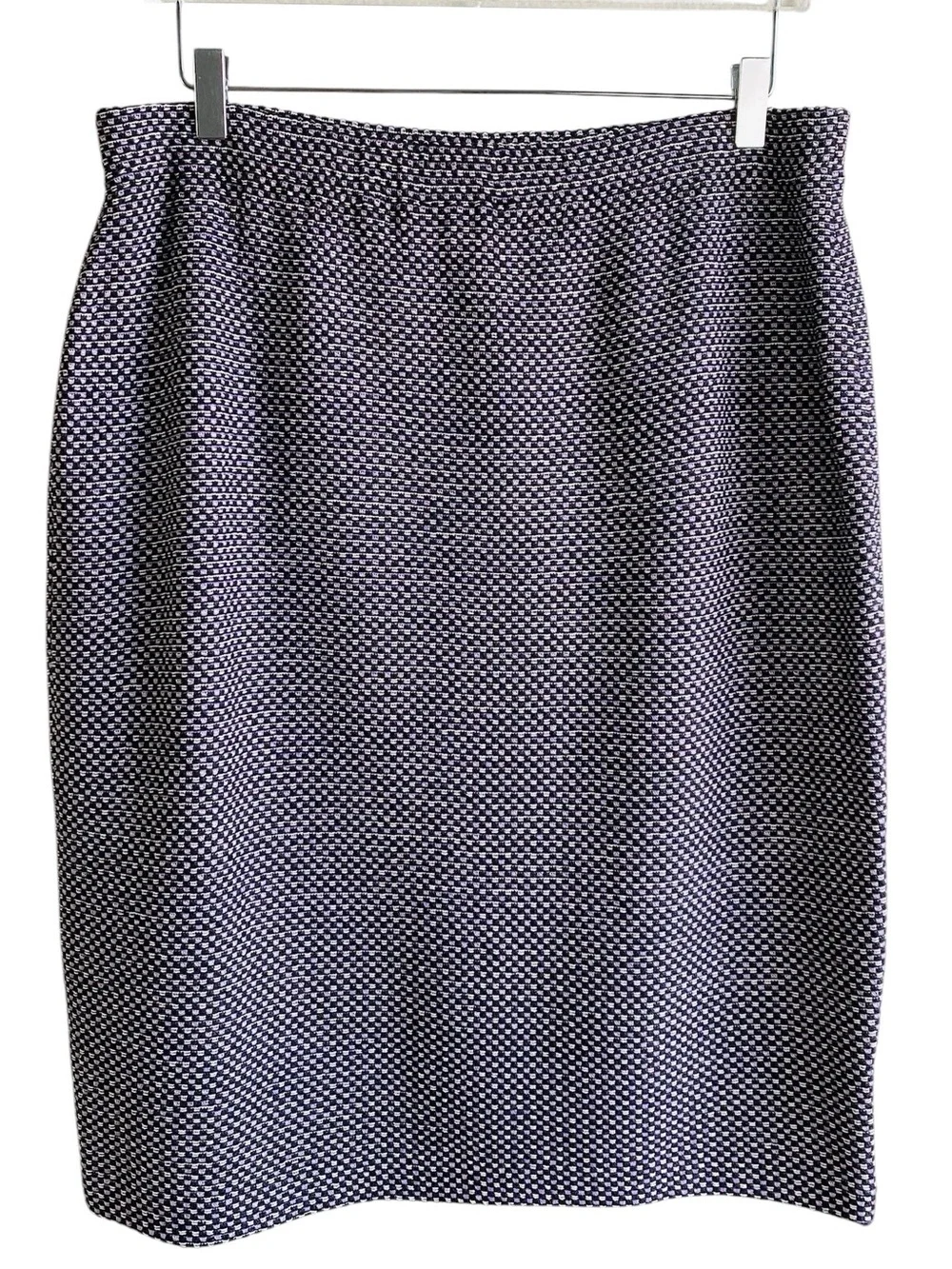 St John Collection Wool Tweed Pattern Skirt Suit Size 14/16